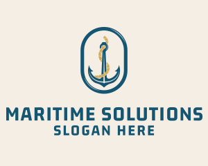 Naval - Anchor Rope Marine logo design