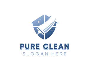 Home Cleaning Squeegee logo design