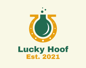 Horseshoe - Lucky Horseshoe Flask logo design