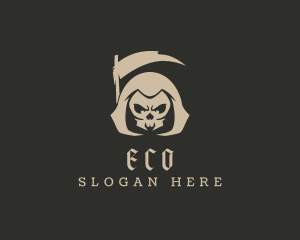 Grim Reaper Skull Logo
