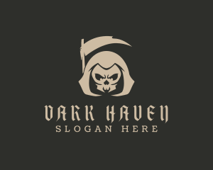 Grim Reaper Skull logo design