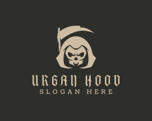 Hood - Grim Reaper Skull logo design