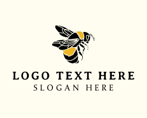 Poo - Bee Insect Wings logo design