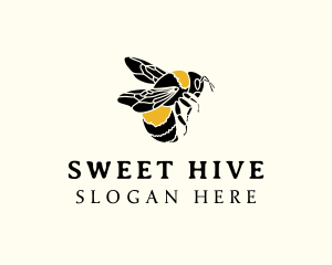 Bee Insect Wings logo design