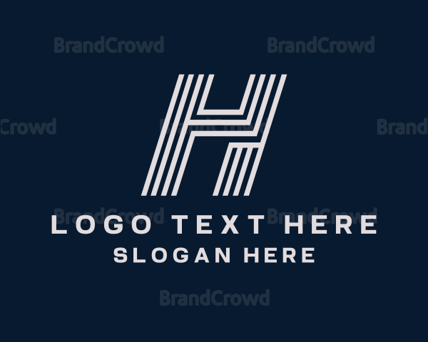Creative Stripes Letter H Logo