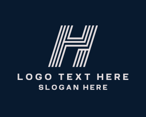 Creative Stripes Letter H Logo