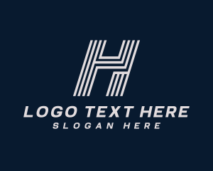 Consultant - Creative Stripes Letter H logo design