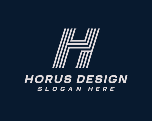 Creative Stripes Letter H logo design