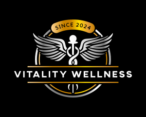 Caduceus Health Wellness logo design