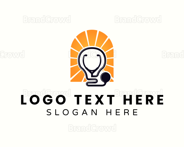 Stethoscope Light Bulb Logo