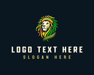 Rasta Hat - Lion Reggae Rasta logo design