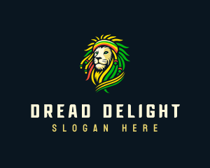 Dreadlocks - Lion Reggae Rasta logo design