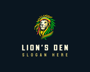 Lion Reggae Rasta logo design