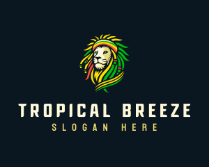 Lion Reggae Rasta logo design