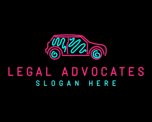 Neon Light Automobile Logo