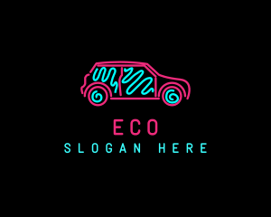 Road Trip - Neon Light Automobile logo design