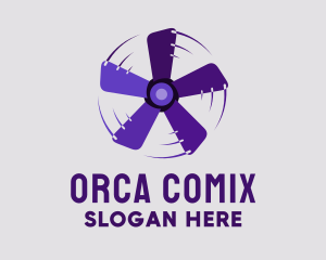 Rotating Purple Fan Logo