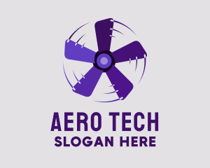 Rotating Purple Fan logo design