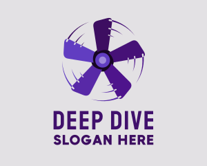 Submarine - Rotating Purple Fan logo design