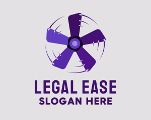 Motor - Rotating Purple Fan logo design