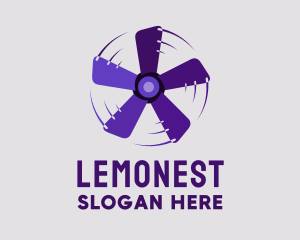 Fan - Rotating Purple Fan logo design