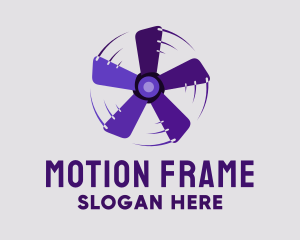 Rotating Purple Fan logo design