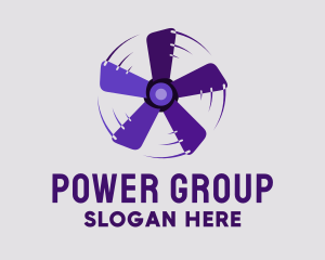 Rotating Purple Fan logo design