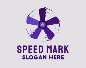 Rotating Purple Fan logo design