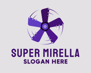 Sea - Rotating Purple Fan logo design