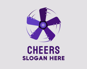 Seaman - Rotating Purple Fan logo design