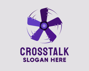 Ocean - Rotating Purple Fan logo design