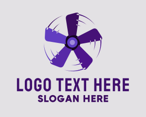 Rotating Purple Fan Logo