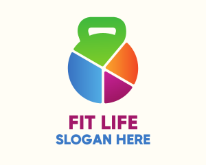 Chart Kettlebell Fitness logo design