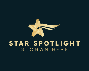 Shooting Star Feather logo design