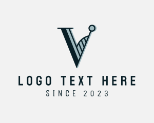 Letter V - Tailoring Suit Fashion Designer logo design