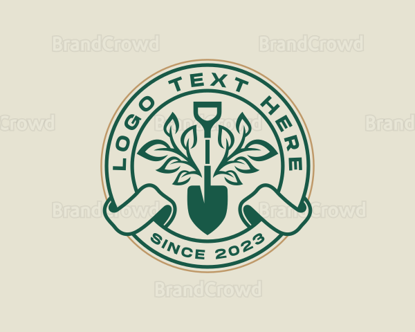 Gardening Plant Shovel Logo