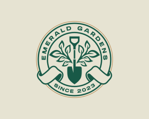 Gardening Plant Shovel logo design