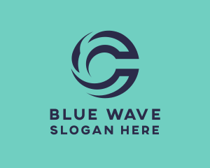 Blue - Blue Letter C logo design