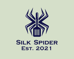 Blue Spider Spatula logo design