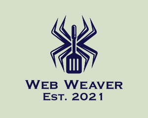 Spider - Blue Spider Spatula logo design