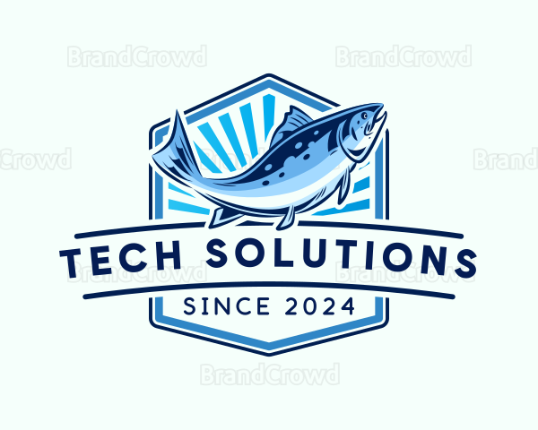 Fish Aquatic Fishing Logo
