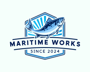 Fish Aquatic Fishing logo design