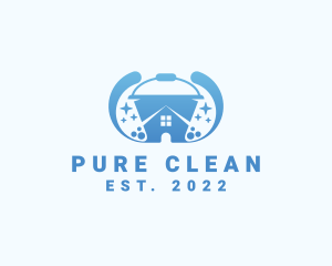 House Cleaning Bucket logo design