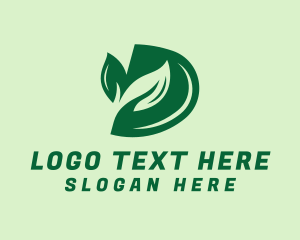Natural Product - Garden Seedling Letter D logo design