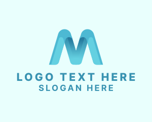 Accounting - Modern Ribbon Business Letter M logo design