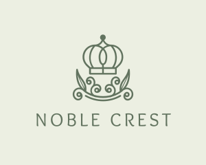 Heraldry - Green Wreath Crown logo design