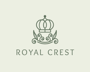 Majestic - Green Wreath Crown logo design