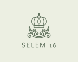 Green Wreath Crown logo design