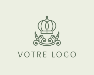 Medieval - Green Wreath Crown logo design