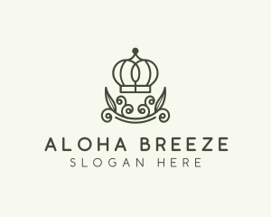 Green Wreath Crown logo design